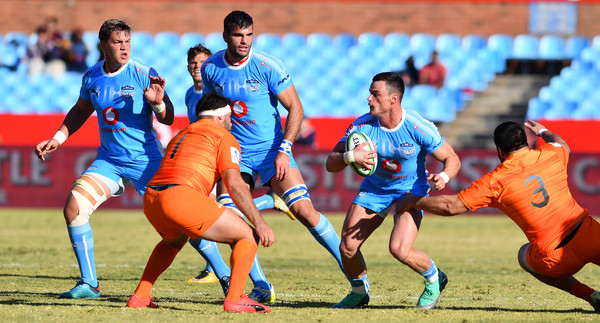 The Bulls centre Jesse Kriel carrying the ball against the Jaguares during the 2018 Super Rugby game, at Loftus Versfeld, Pretoria